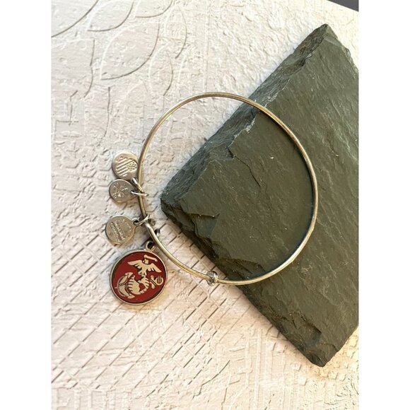 Alex and Ani Silver U.S. Marine Corps Charm Bangle - Picture 4 of 8